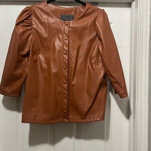 Sunday in Brooklyn faux camel colored top size large